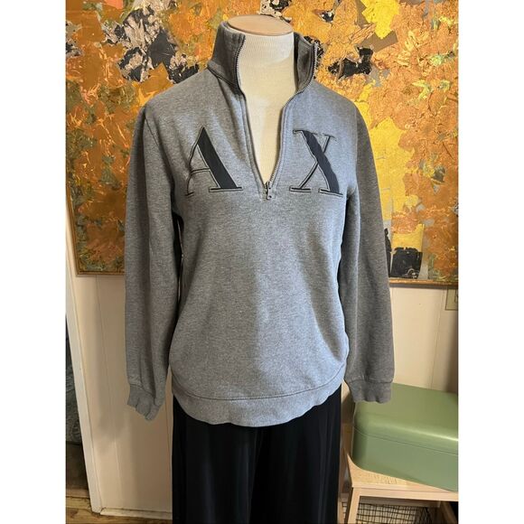 Unisex Armani Exchange Sweatshirt W/ half zip broken M - Picture 1 of 5